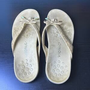 Vionic Slip On Flip Flops Bella Supportive Comfort Women's Sandals Size 8